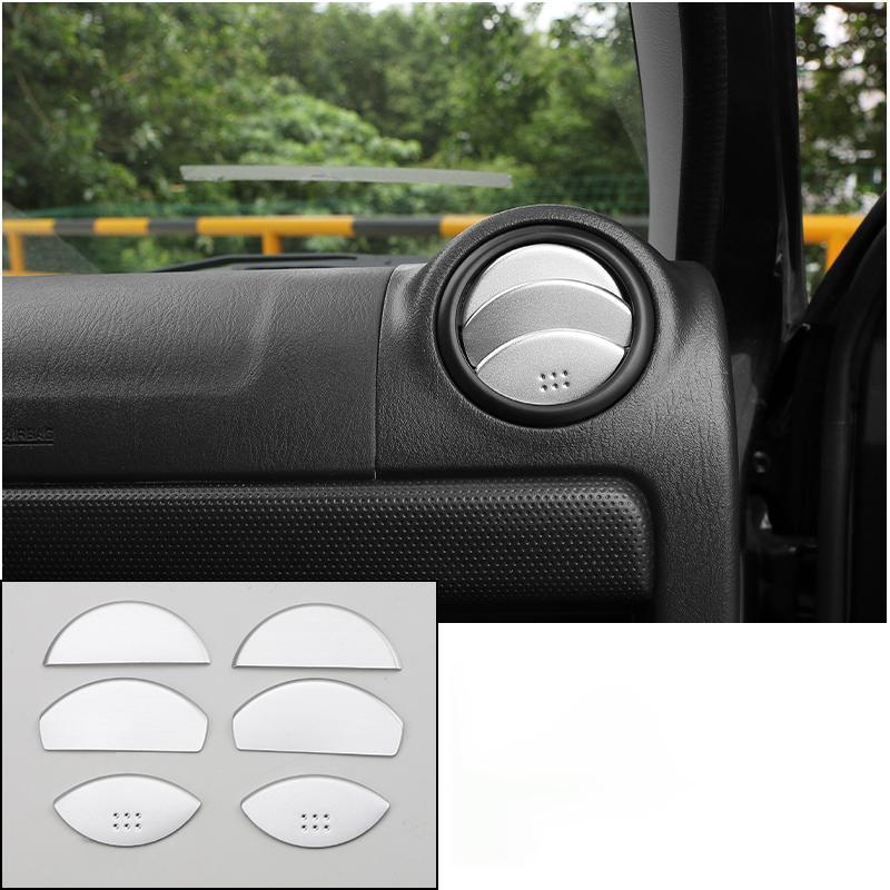 ジムニー JB23 JB43 インテリア 左右エアコン 吹き出し口 カバー シルバー 内装 ドレスアップ カスタム パーツ アクセサリー拍卖