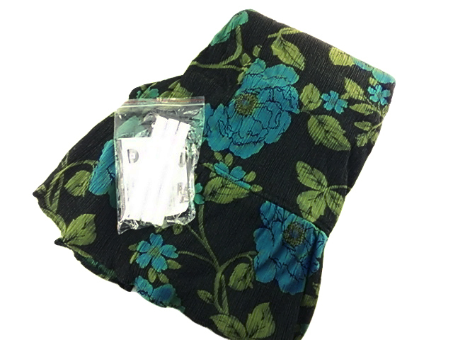 肘なし ソファーカバー フリル付き 伸縮 1人掛用 フローラ柄 グリーン系拍卖