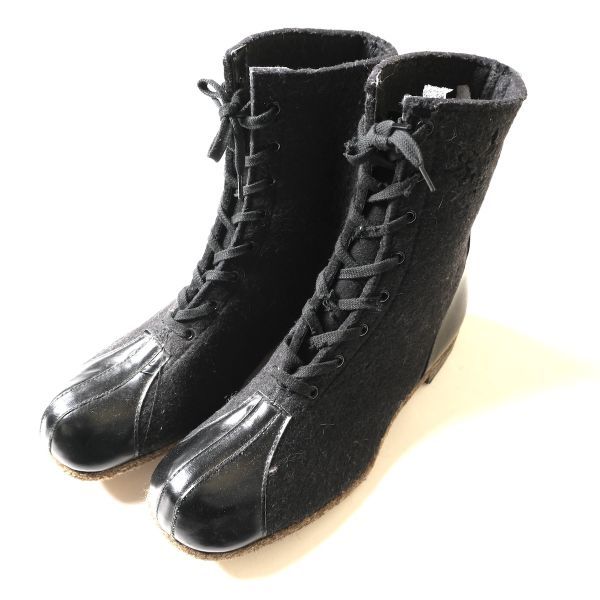 50's 60’s デッドストック 8ホール ウールフェルト ハンティングブーツ 12(30cm) 50年代 60年代 ヴィンテージ 黒拍卖