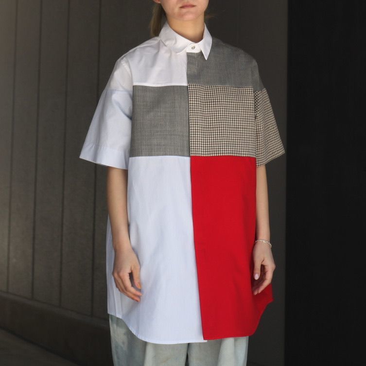 22SS 未使用品 Omar Afridi カラー ブロック 半袖 シャツ COLOURIST SHIRT サイズ46 OA-SS22-SHR-102-02 オマール アフリディ拍卖