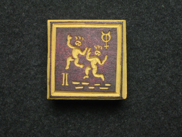 ◎即決●手彫りスタンプ   十二星座(双子座)   NO.9027拍卖