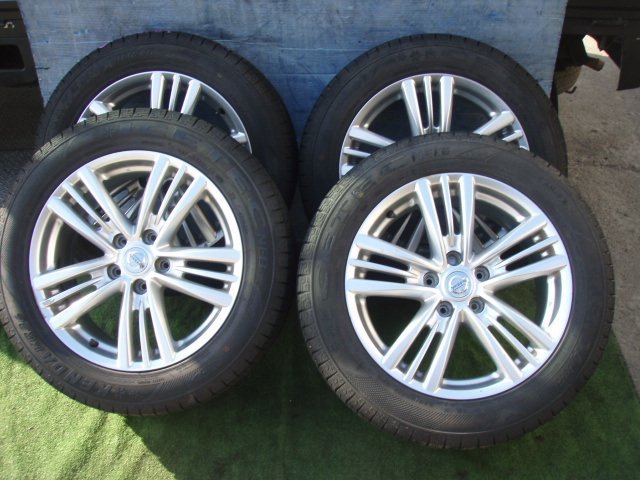 V36 スカイライン 後期 日産 純正 アルミホイール 17インチ 7.5J +45 PCD114.3 5穴 スタッドレス タイヤ 225/55R17 4本SET ① 341141JJ拍卖