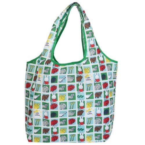 ★新品 ミッフィー miffy くるくるショッピングバッグ エコバッグ No2 アニマルグリーン ディックブルーナ拍卖