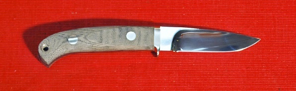 No.LV-100 シルバーハンター100・オリーブキャンバスマイカルダー柄・8AStailess Blade:80mm・全長:195mm.革ケース付拍卖