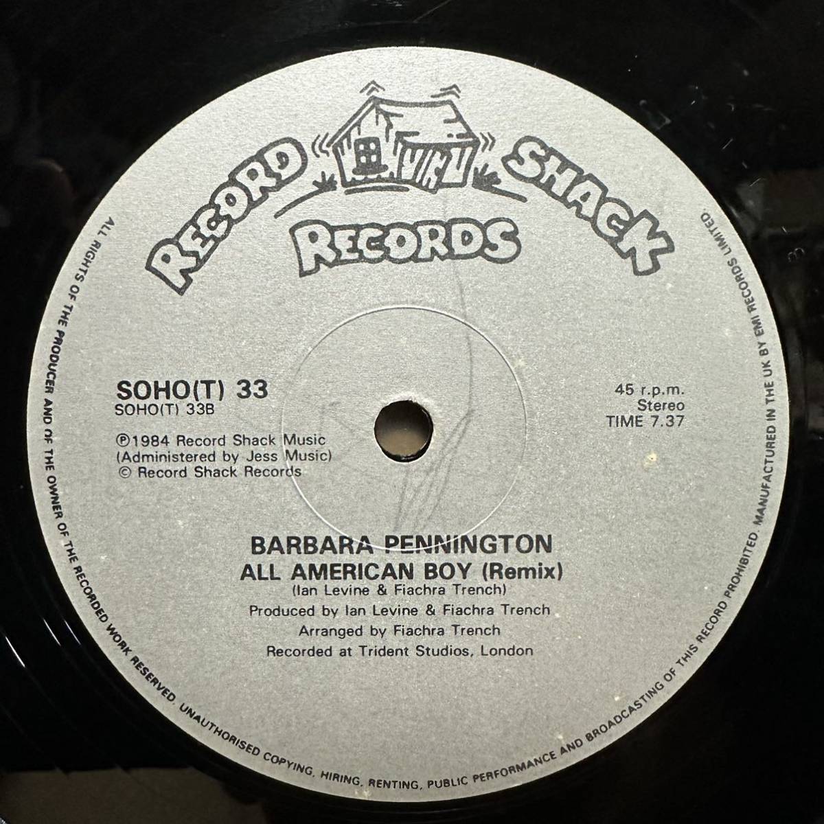 【12'】 BARBARA PENNINGTON / ALL AMERICAN BOY ( REMIX )拍卖
