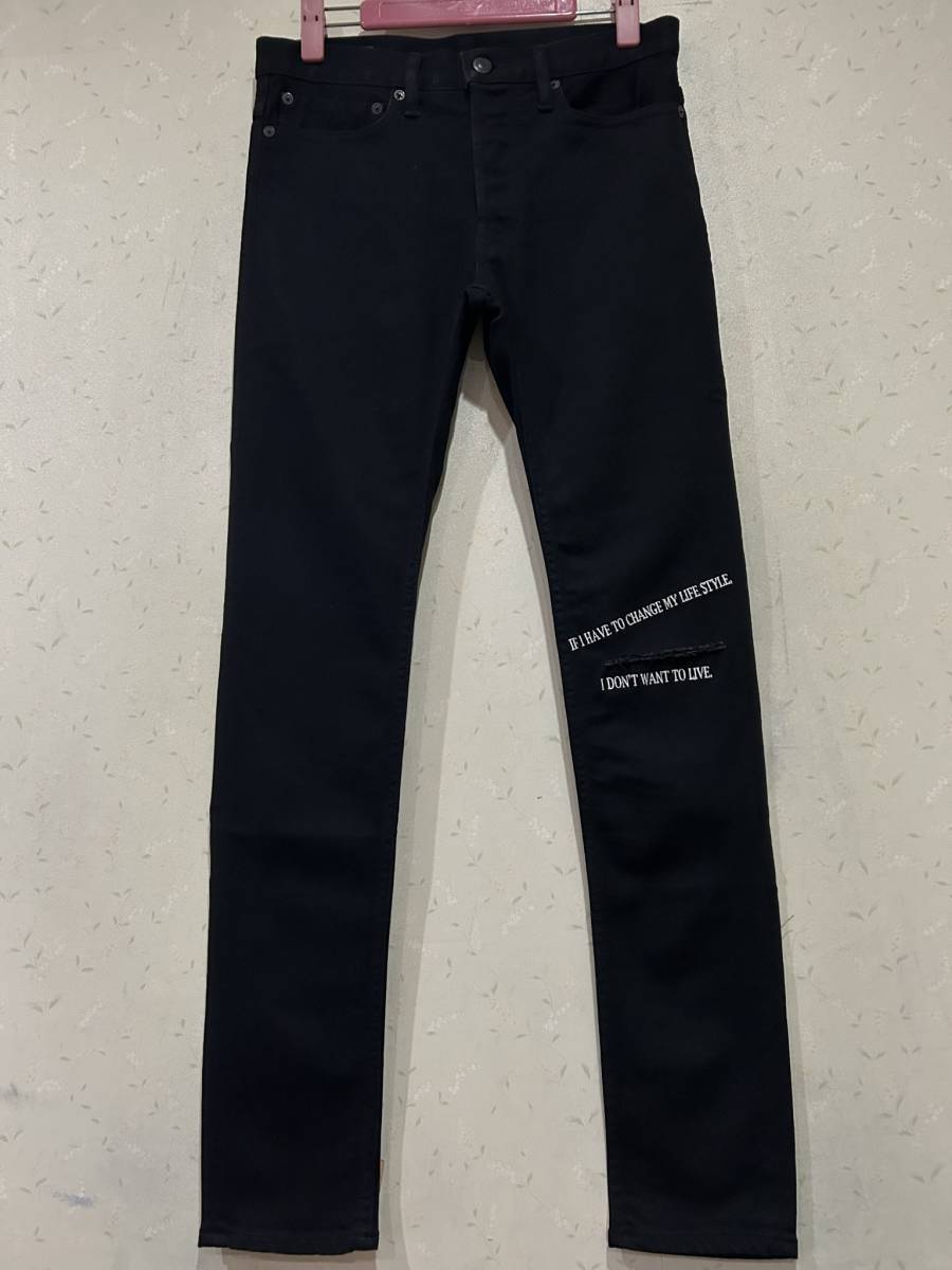 ※MINEDENIM マインデニム S.SLIM STR 5pocket OWS ストレッチデニムパンツ 日本製 ブラック 6 BJBC.A 拍卖