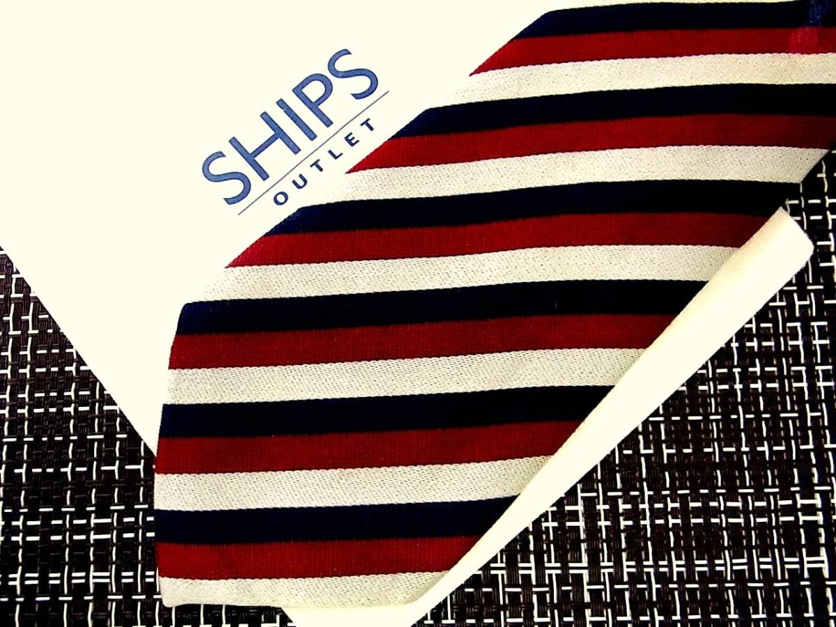 ☆状態並N☆5892■【ウール21%】シップス【SHIPS】ネクタイ拍卖