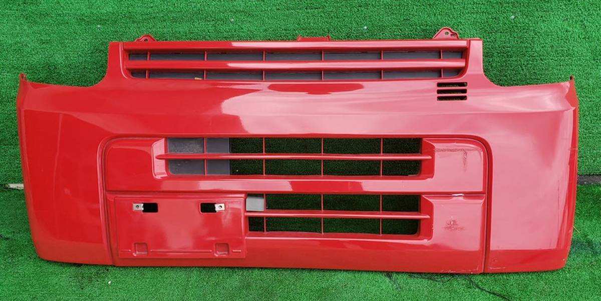 スズキ エブリイ DA17V フロントバンパー (061 郵便車レッド)拍卖