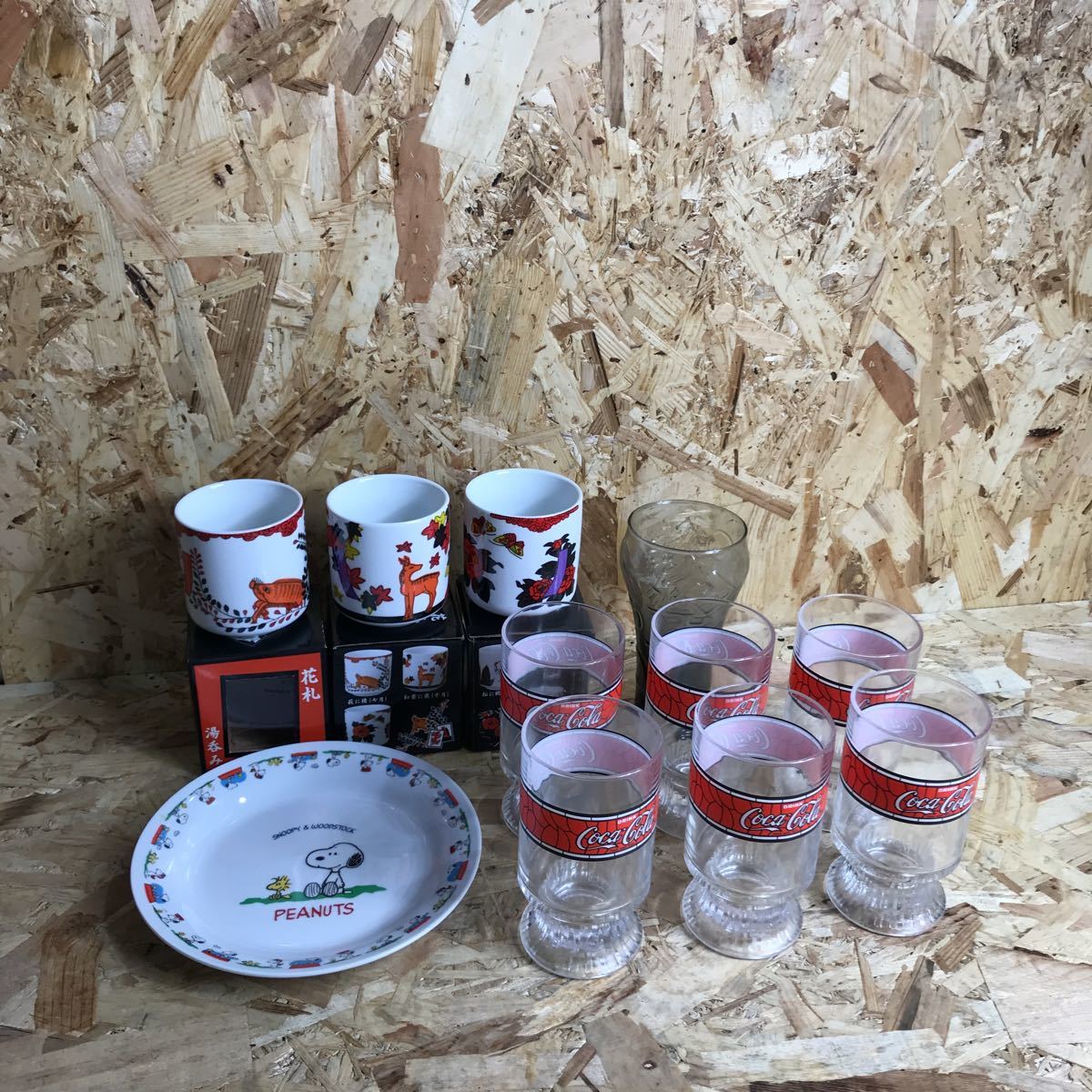 k ガラス 陶器 コップ 湯呑み グラス コーラ スヌーピー アンティーク拍卖