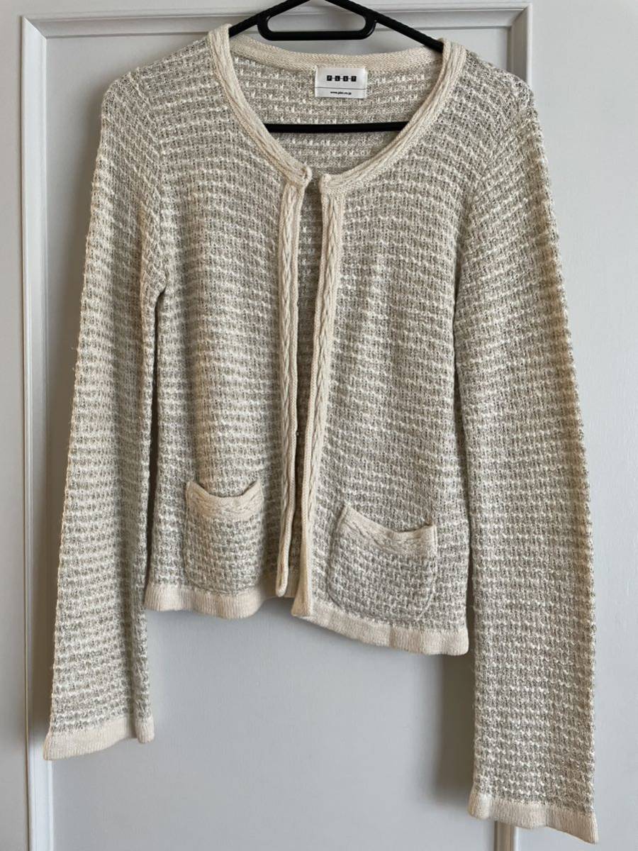 プラステ ニットジャケット ノーカラージャケット サイズ2 ピンク 春カラー拍卖