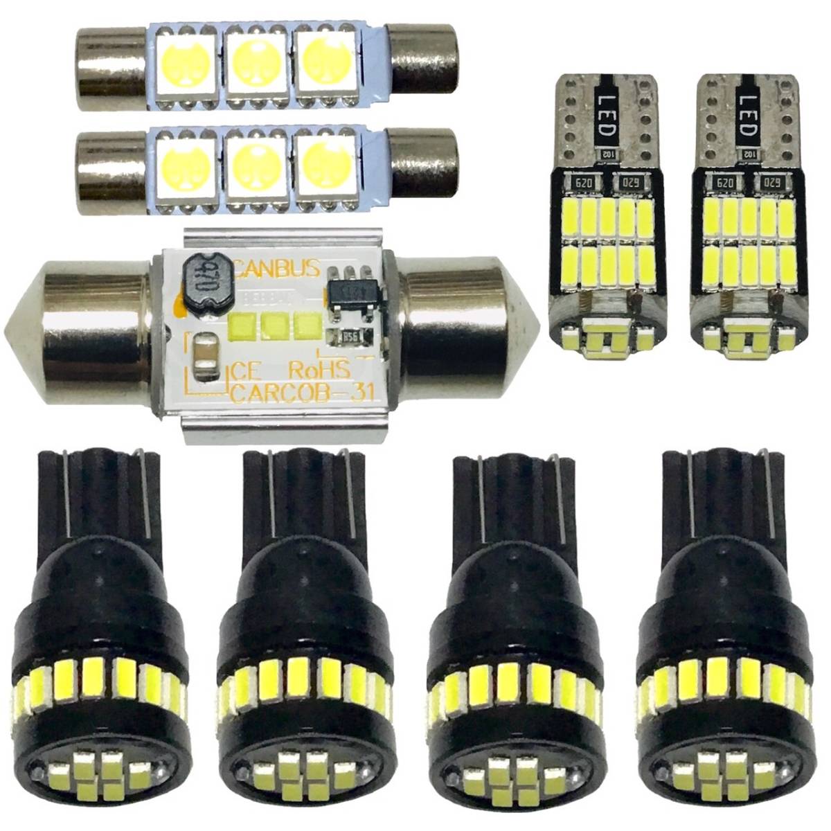 ルームランプ MPV LY系 マツダ 超爆光 ウエッジ球 ホワイト 純正球交換用LEDライト 9個セット拍卖