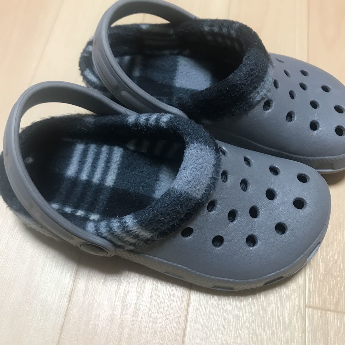 キッズ ボアサンダル 約19センチ あたたか シューズ 秋冬用 サンダル拍卖