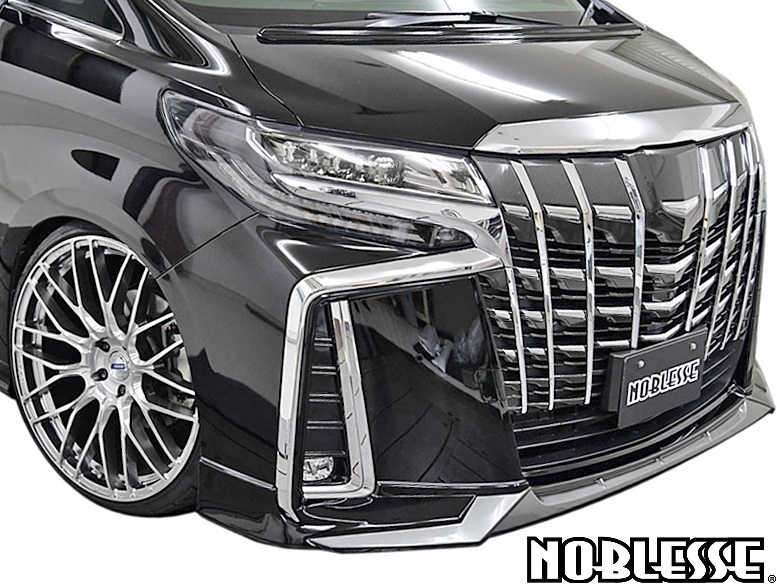 【M's】TOYOTA 30系 後期 アルファード (2018y-) NOBLESSE エアログレード用 フロントリップスポイラー// ノブレッセ ABS 30AL-FHK-010拍卖