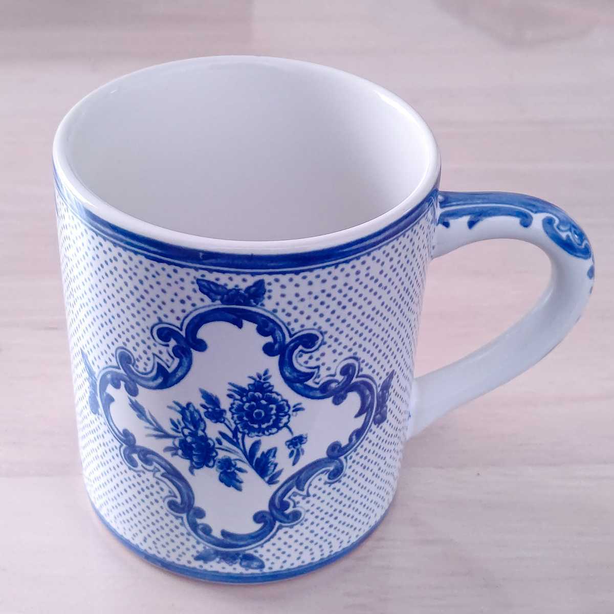 ポルトガル製 TIFFANY & Co. ティファニー DELFT デルフト焼き マグカップ コップ レトロ 中古 送料無料 即決拍卖