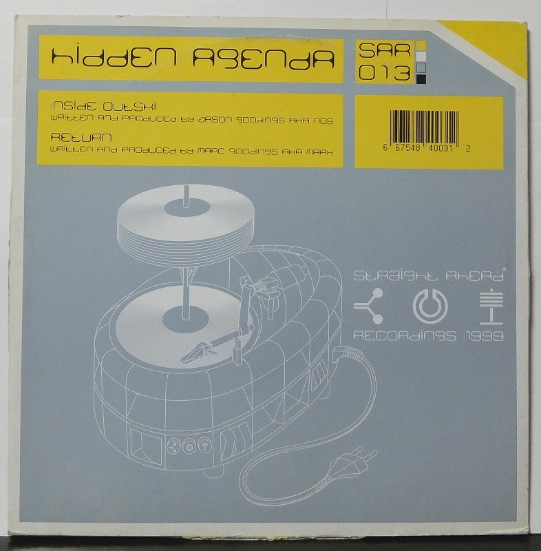 Hidden Agenda / Inside Outski /EU盤/中古12インチ!!2827拍卖