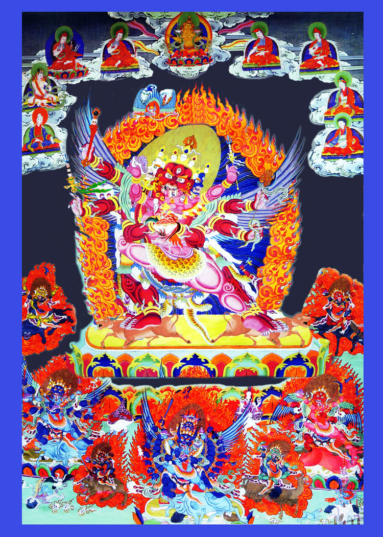 曼荼羅 チベット仏教 仏画 A3サイズ: 297×420mm 明王拍卖