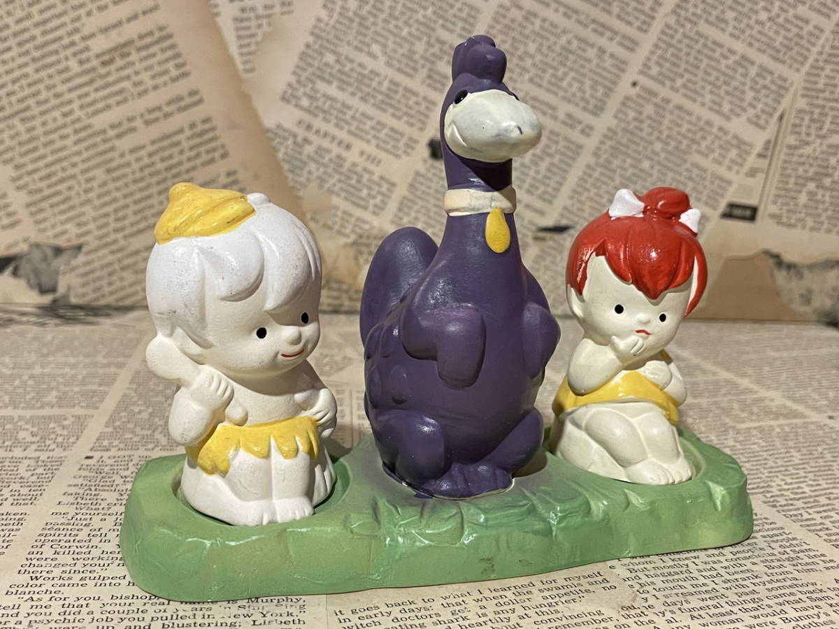 ☆1960年代/フリントストーン/ソルト&ペッパー/ハンナバーベラ即決ビンテージ/Flintstones/S&P Shakers set(60s) HB-007拍卖