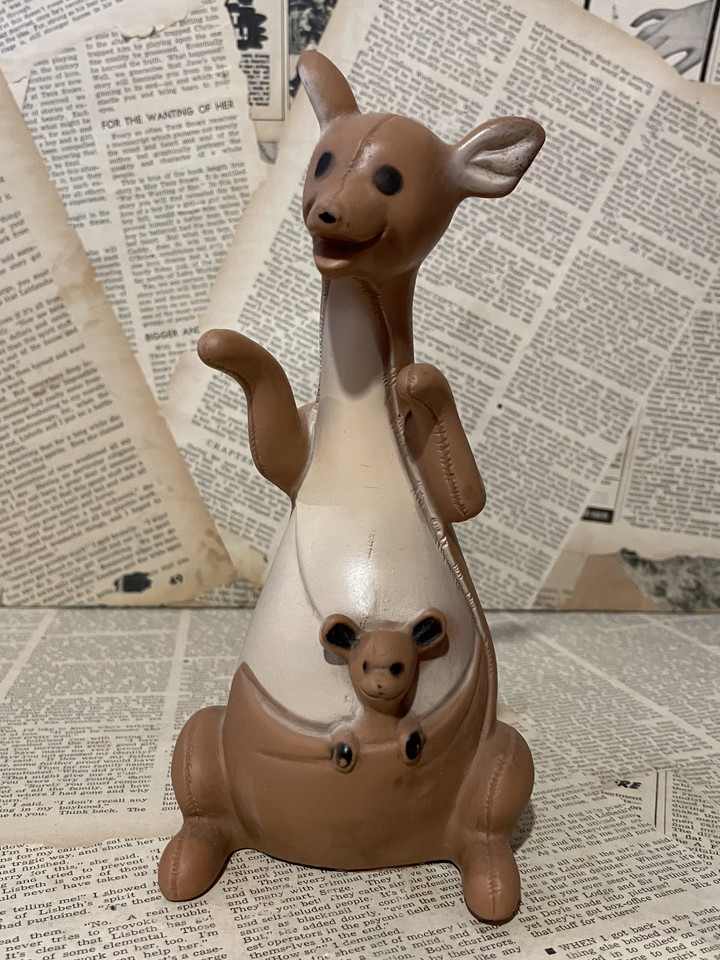 ☆1960年代/くまのプーさん/ソフビ/ラバードール即決ディズニー/ビンテージ/Kanga & Roo/Rubber Doll(60s)拍卖