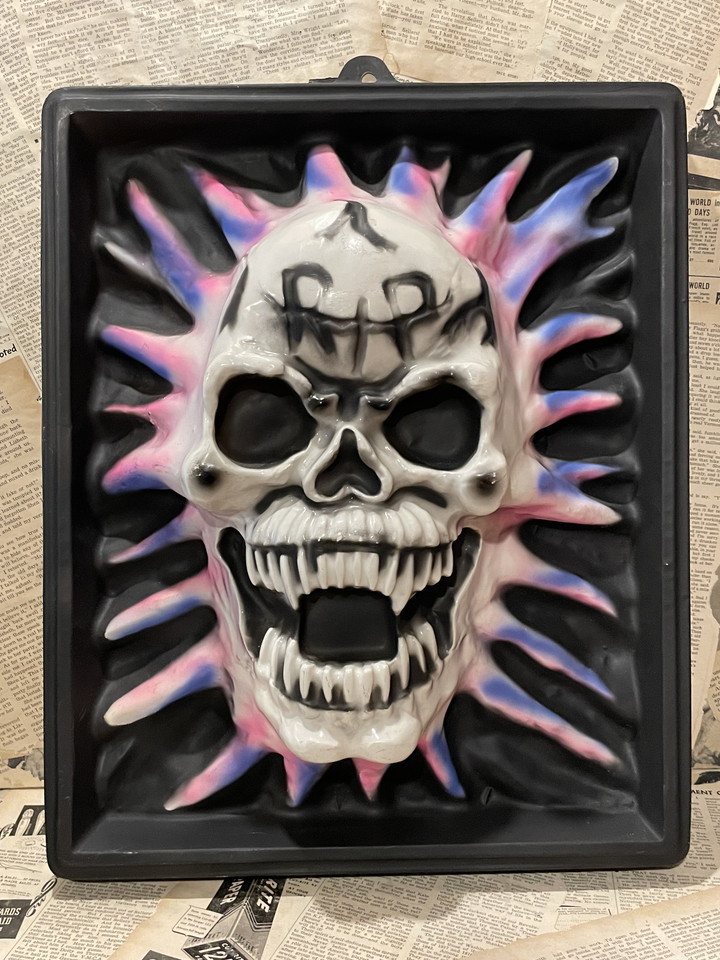 ☆1990年代/ホラー/スカル/モンスター/壁掛けディスプレイ即決ビンテージUSA/Skull 3-D Wall Decor.(90s) MT-063拍卖