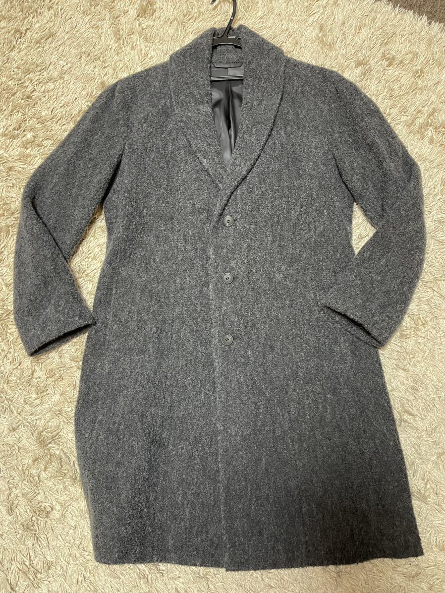 イッセイミヤケメン issey miyake men チェスターコート ボア風拍卖