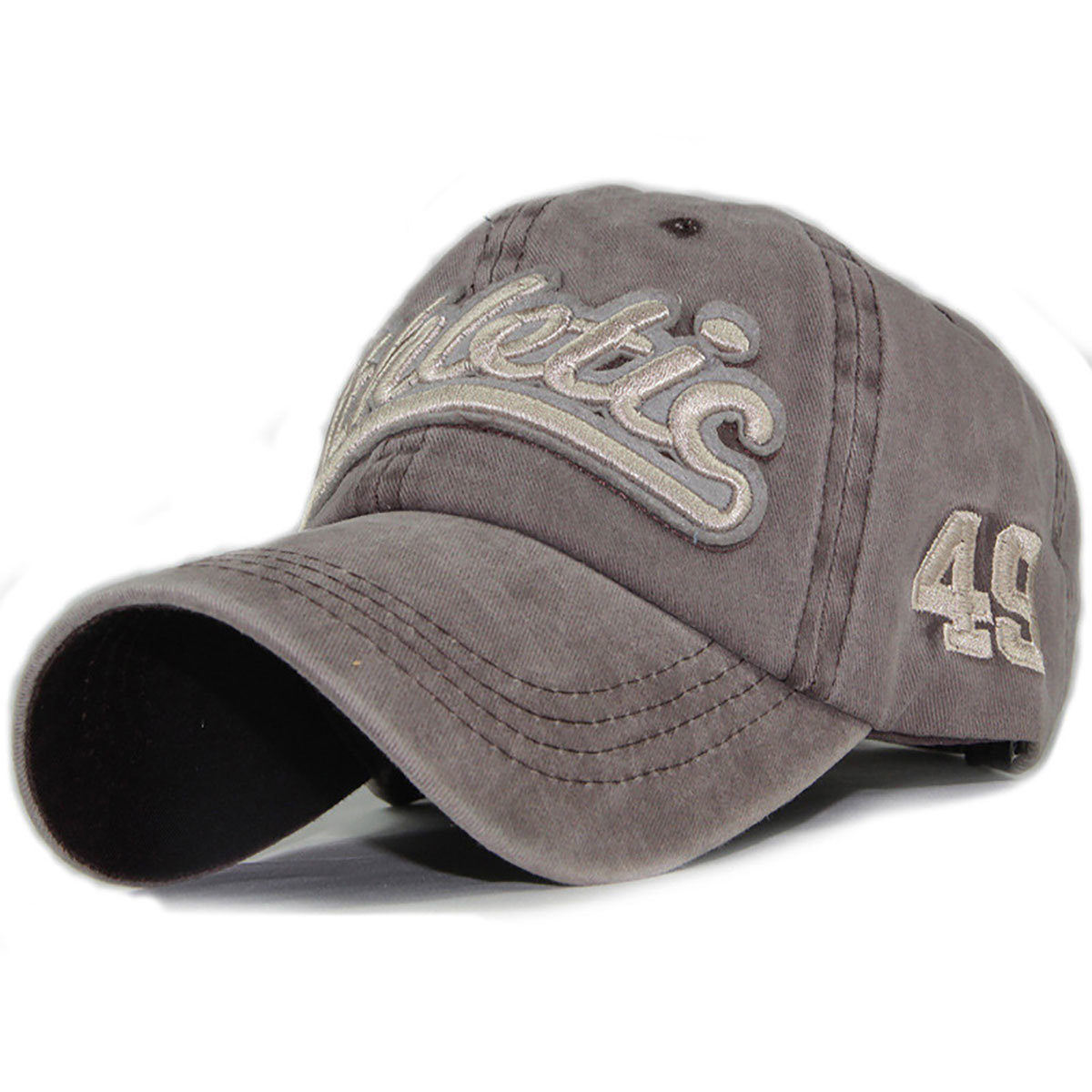 ユニセックス 立体ロゴ刺繍 ピグメント加工 コットンキャップ ベースボールキャップ UNISEX Pigment Cotton Cap Athletic ブラウン拍卖