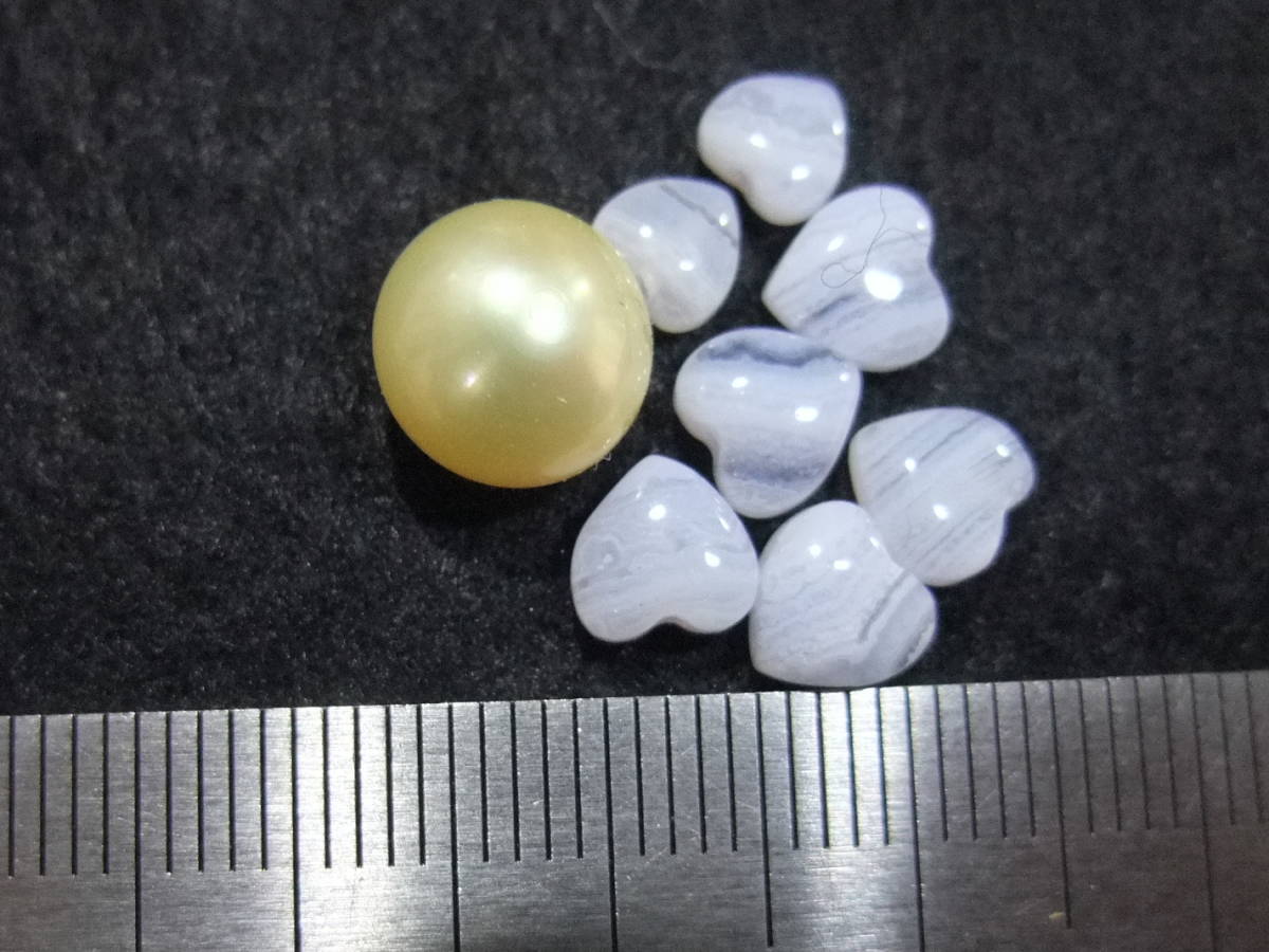 レア!片穴ブルーレースアゲート色々シェイプセット 高品質淡水真珠パール片穴付き☆ 8 パワーストーン色々たくさん大量同梱可能!拍卖