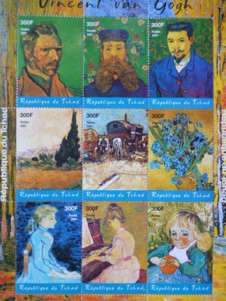 特価!チャド切手『ゴッホ』9枚シート 未使用拍卖