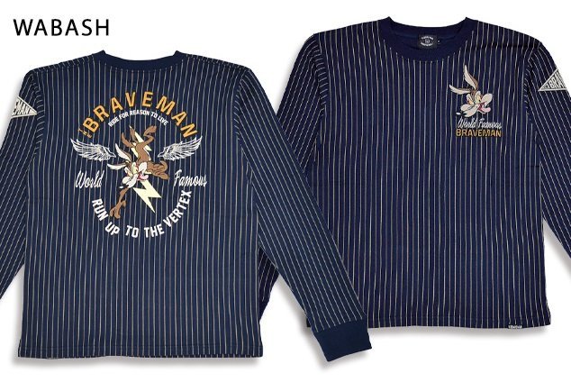 BR×LOONEYコラボ 天竺ロングTシャツ◆The BRAVE-MAN ウォバッシュXXLサイズ LTB-2301 ブレイブマン コヨーテ 刺繍 ルーニーチューンズ拍卖