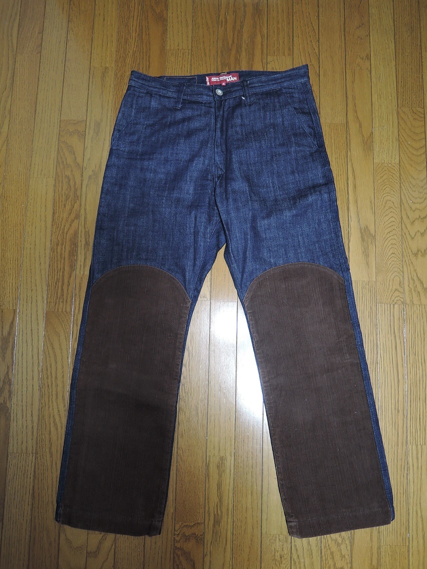 JUNYA WATANABE × Levi's コーデュロイ切替 デニム XS インディゴ 再構築パンツ ジュンヤワタナベ / コムデギャルソンMAN拍卖