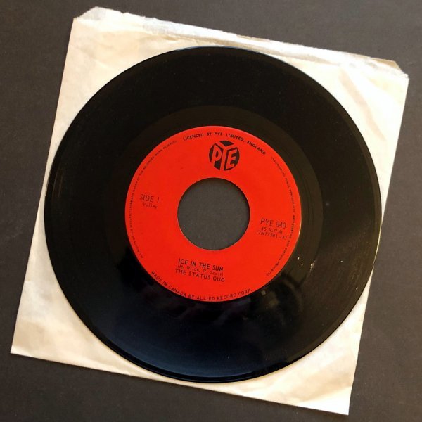 STATUS QUO Ice in the Sun カナダ盤シングル Pye 1968 ポップサイケ拍卖