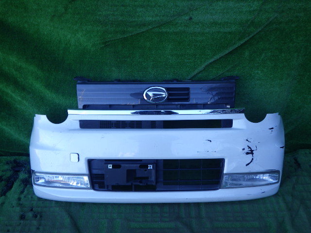 L575S L585S ムーヴコンテ カスタム 純正フロントバンパー ムーブ 白パール 52119-B2800 グリル付拍卖