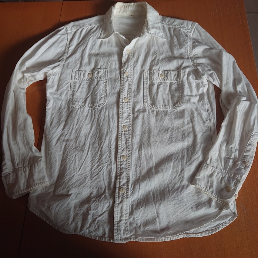 TOP VALU COLLECTION ワークシャツ WHITE M拍卖