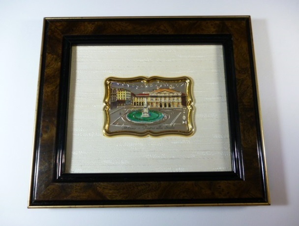 ξ イタリア製 彫銀アート シルバー925 壁掛け 壁飾り ξ ITARY 絵 額 絵画 シルバー 拍卖