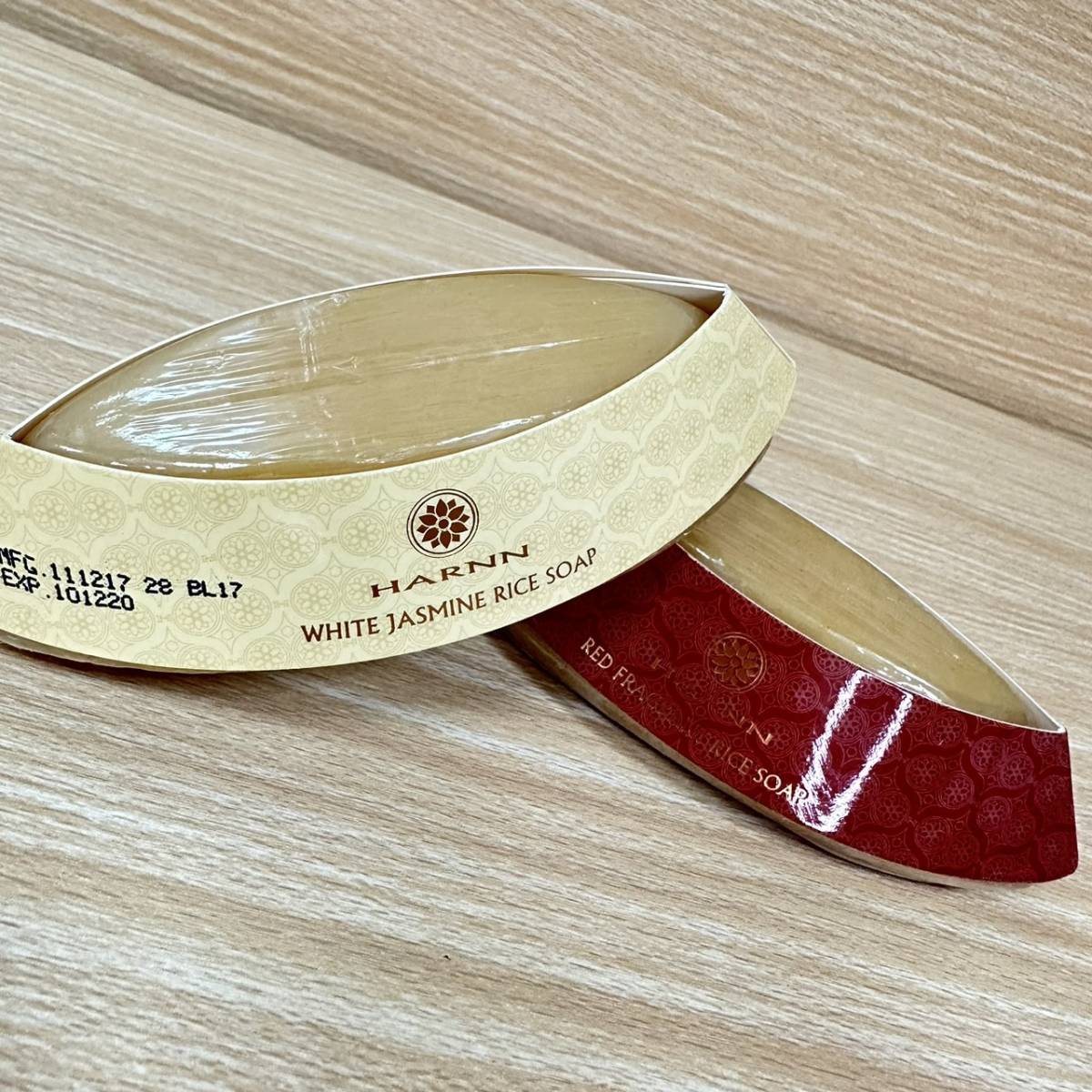 ハーン 天然 ボディ用せっけん 2点セット 石鹸 RED FRAGRANT RICE SOAP 箱付き 美容 【11514拍卖