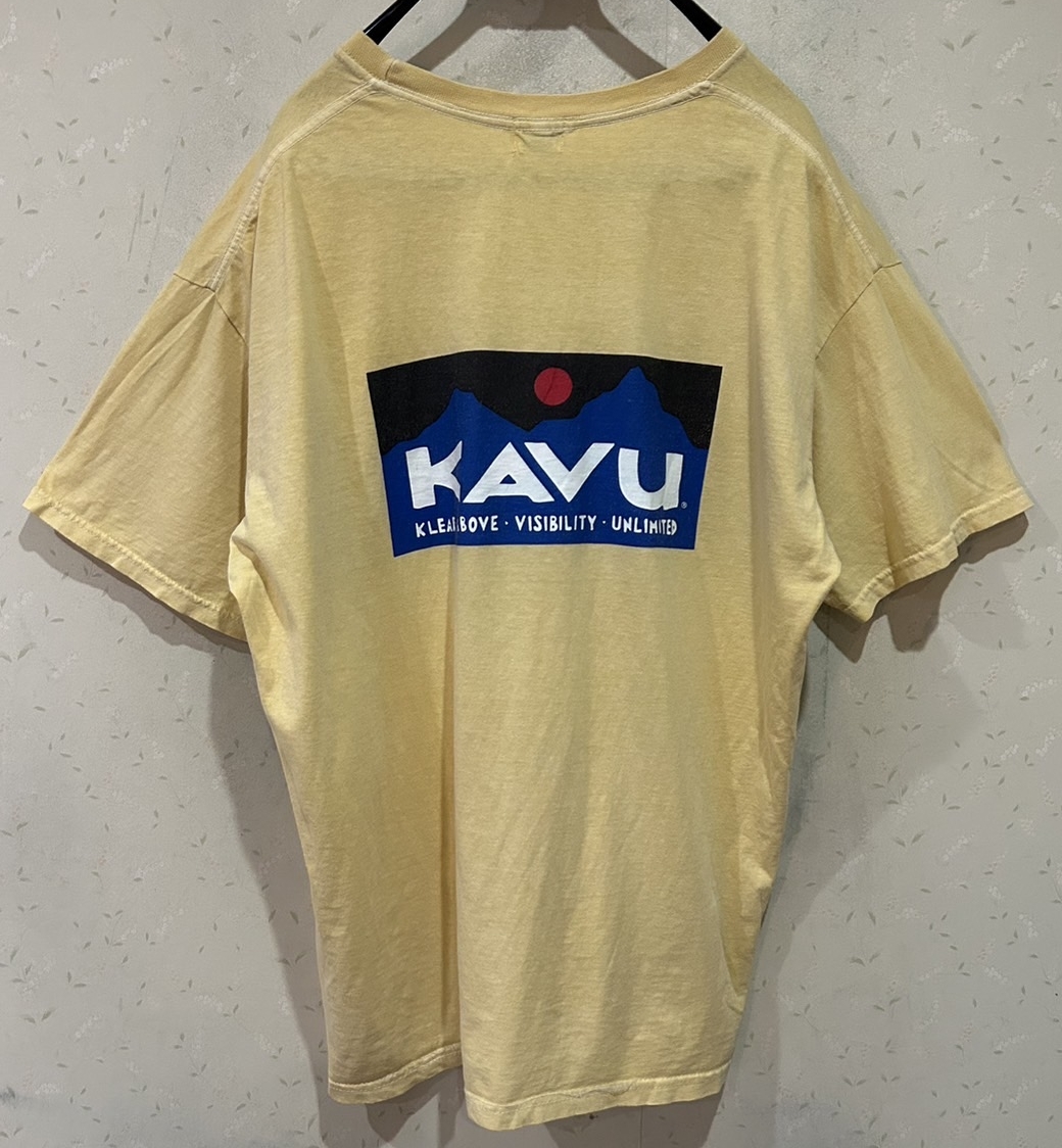 *カブー KAVU×FRUIT OF THE LOOM ロゴ 半袖Tシャツ トップス L BJBC.A 拍卖