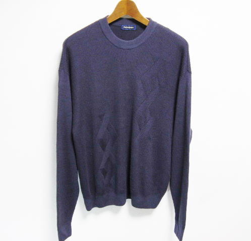 イヴ・サンローラン ウール100% クルーネック セーター Lサイズ YVES SAINT LAURENT拍卖