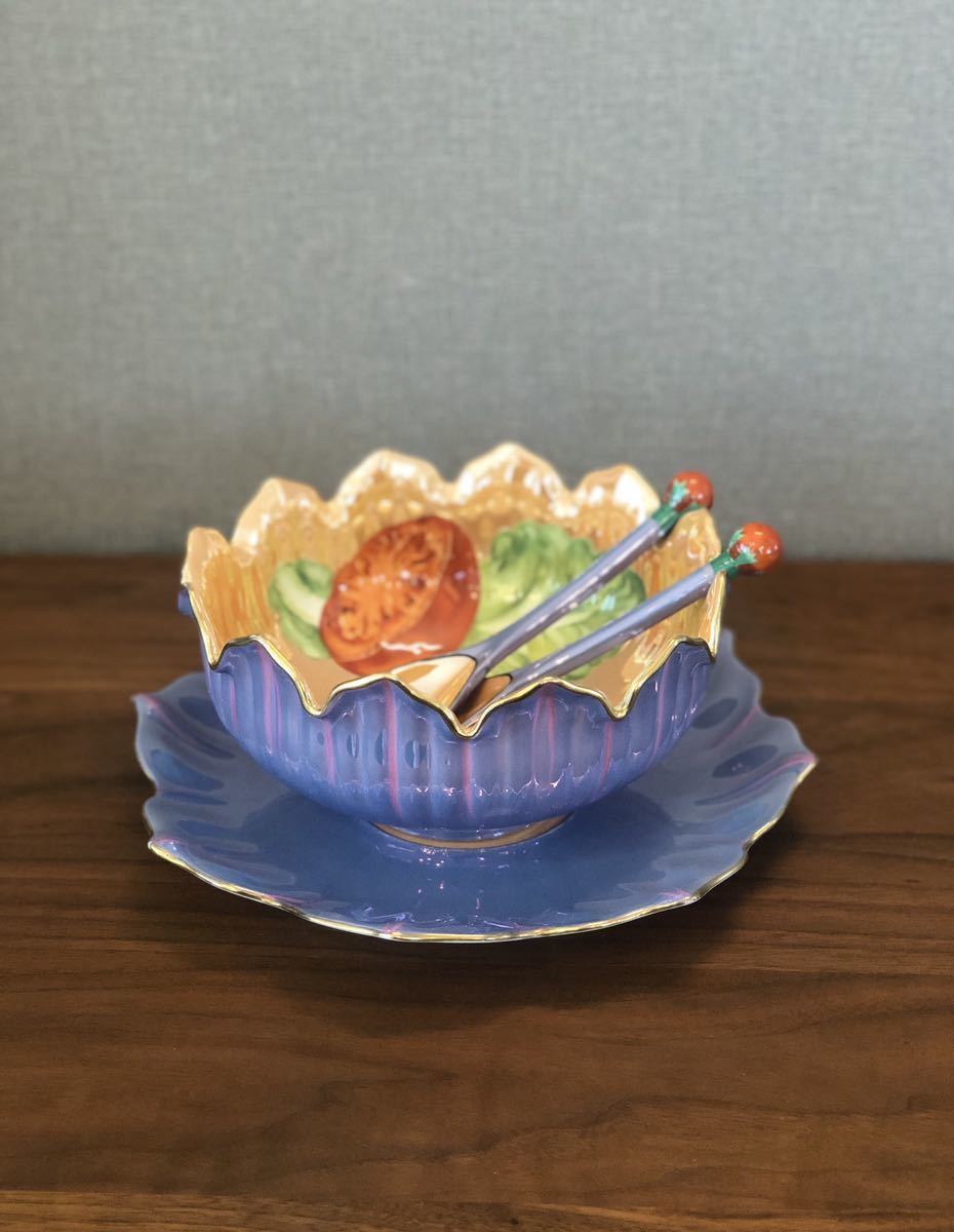 ★アンティーク★ オールドノリタケ Noritake アールデコ サラダボウル セット ラスター彩 トマト 器 皿 陶器ON230102拍卖