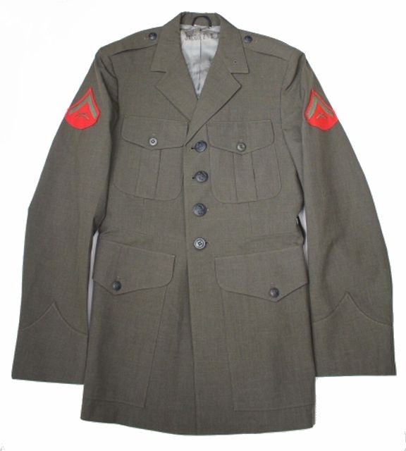 80‘s【アメリカ軍】海兵隊 ドレスジャケット 古着 USMC サービスドレスジャケット ミリタリー 軍物 米軍拍卖