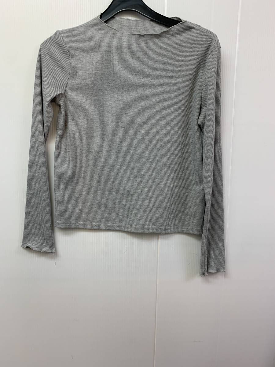 y379★長袖カットソー  グレー  サイズL★春拍卖