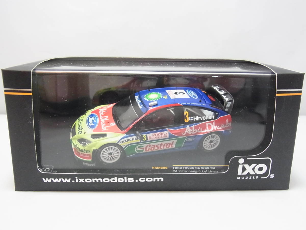 イクソ IXO 1/43 RAM300 Ford Focus RS WRC #3 モンテカルロ 2008 フォード フォーカス拍卖