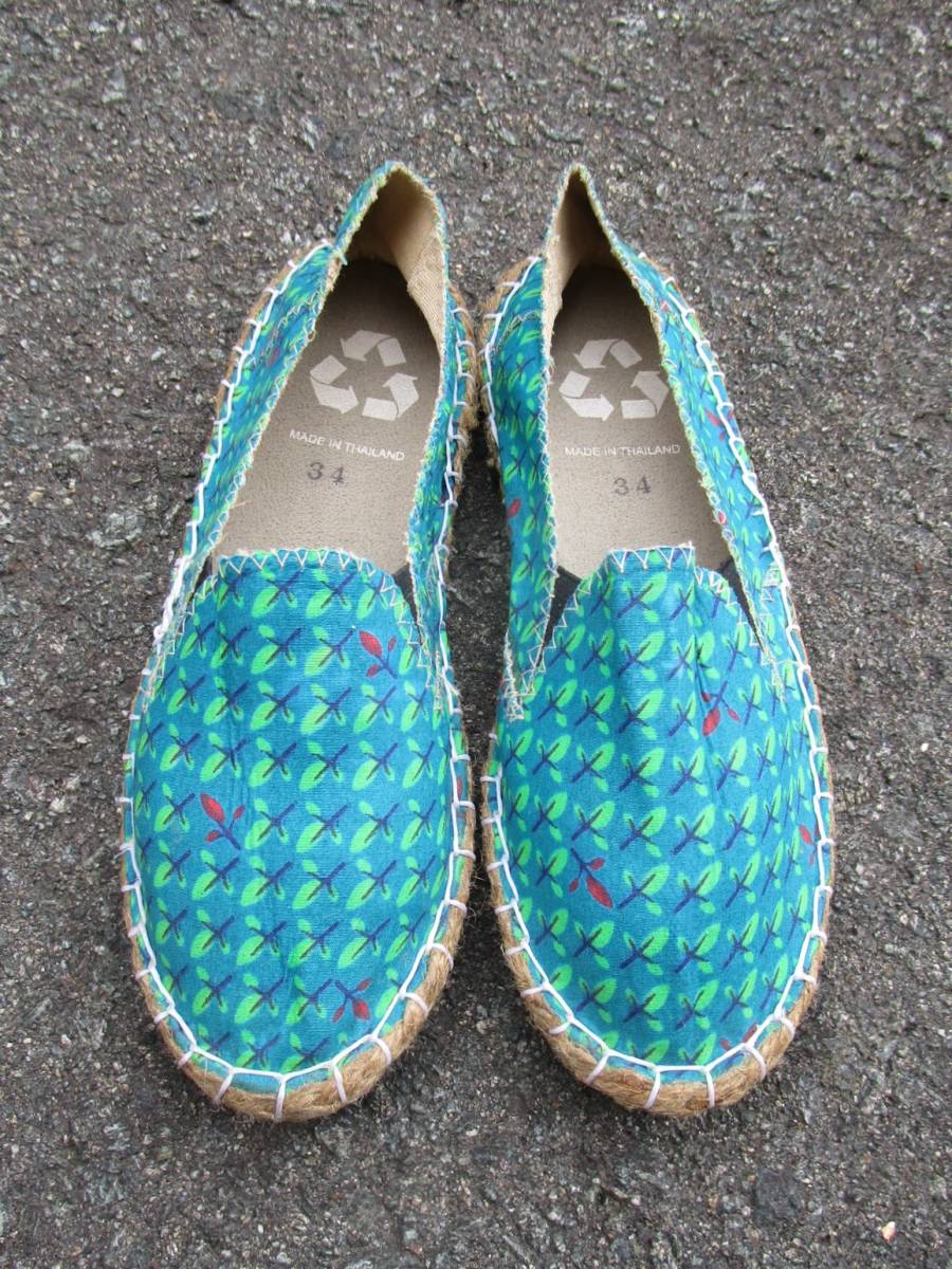 【21・5cm】④新品*アフリカンプリント*パーニュ*エスパドリーユ*シューズ拍卖