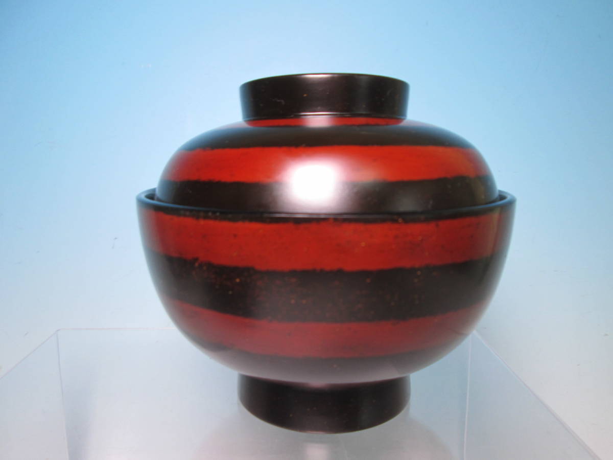 ☆在銘 作者不詳 綺麗な輪線文の大振り蓋碗 紙箱付き拍卖