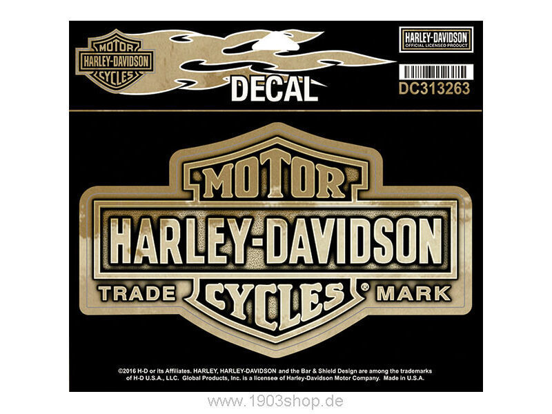海外 Harley Davidson Sticker ハーレーダビッドソン カッティング ステッカー デカール 15.9cm x 9.2cm拍卖