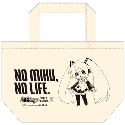 初音ミク × TOWER RECORDS CAFE ランチトート タワレコ タワーレコード トートバッグ エコバッグ ショッピングバッグ ボーカロイド拍卖