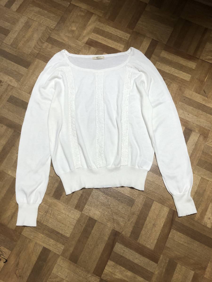 fray i.d フレイアイディー レース切替ニット拍卖