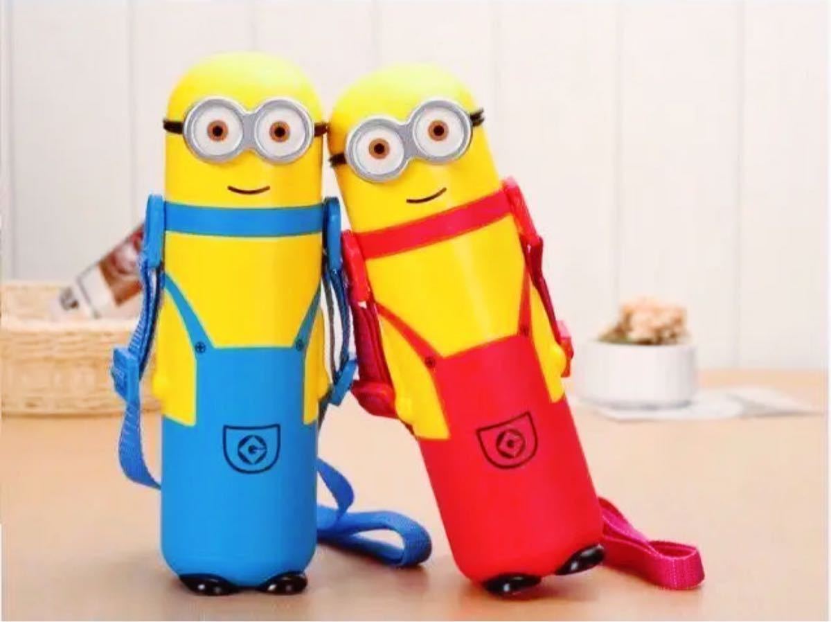 ミニオン水筒ステンレスボトル☆保温保冷魔法瓶 ストラップ、運動会、新品、子ども水筒、キャラクター、送料無料、匿名発送、かわいい水筒拍卖