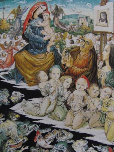 藤田嗣治、【Adoration】、希少な額装用画集より、厳選、新品額装、マット額装付、状態良好、送料込み拍卖