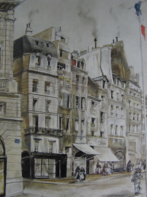 藤田嗣治、【Le Faubourg】、希少な額装用画集より、厳選、新品額装、マット額装付、状態良好、送料込み拍卖