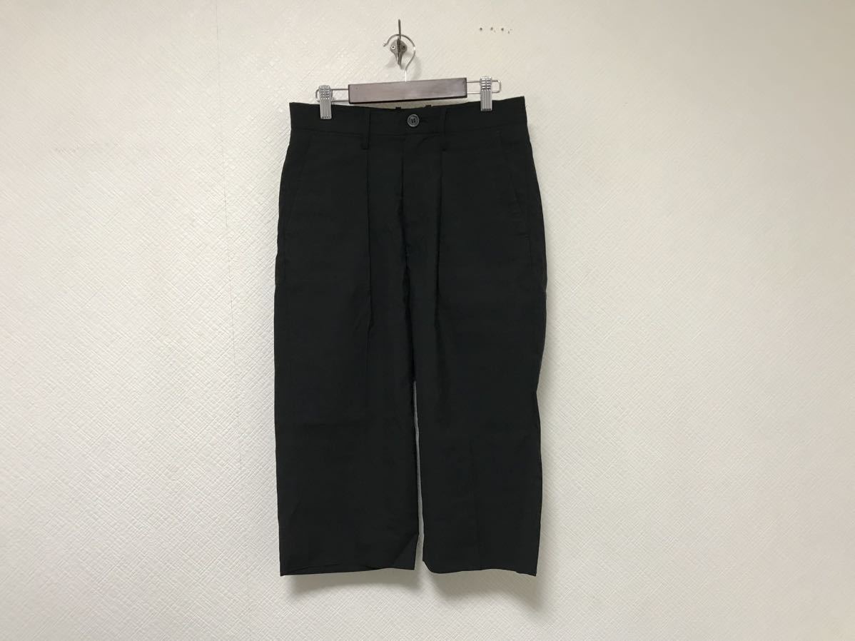 本物ユナイテッドトウキョウUNITED TOKYOウール7部丈スラックスパンツミリタリーメンズアメカジサーフビジネススーツ黒ブラック日本製1S拍卖