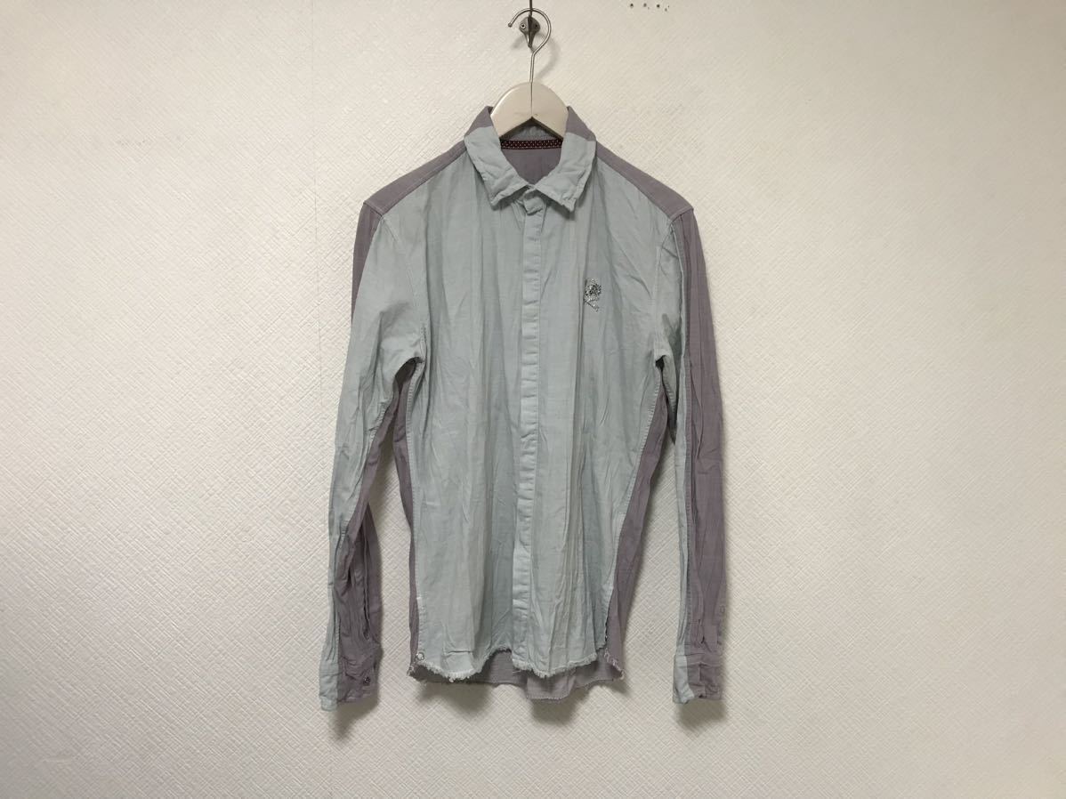 本物フランシストモークスFranCisT_MORKSコットンドレス長袖シャツメンズアメカジミリタリーサーフビジネススーツ3グレーL日本製拍卖